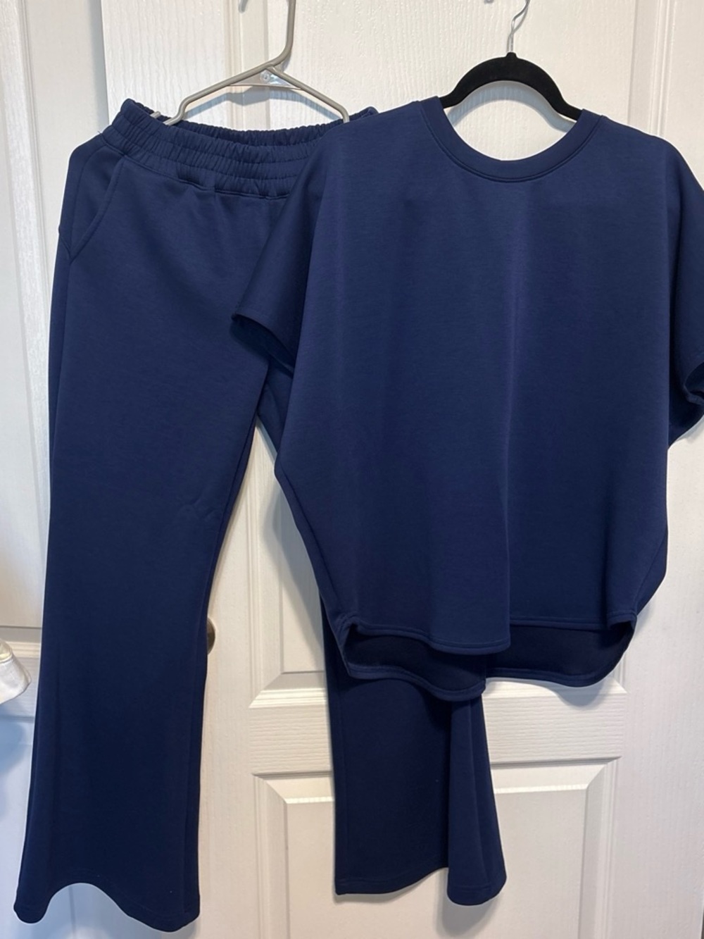 Women's Navy Wide-Leg Track Pants - Unbranded - Picture 2 of 2